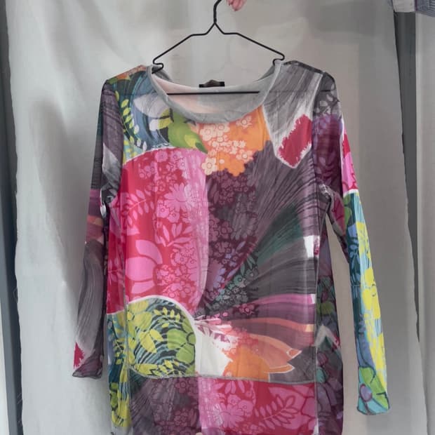 Tropical see-through knit