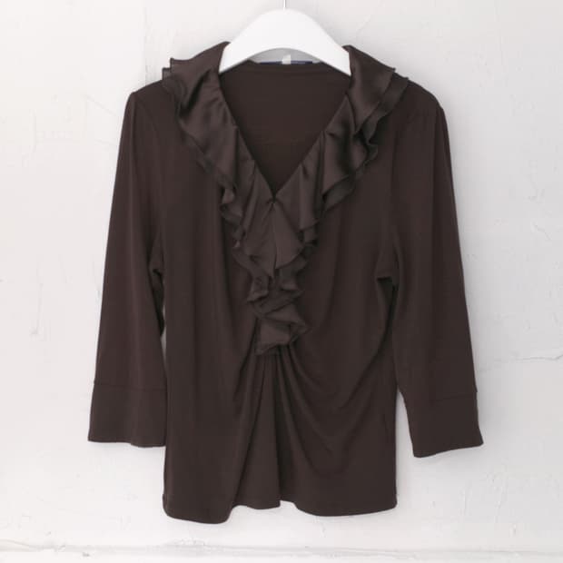 ruffle shirring T 