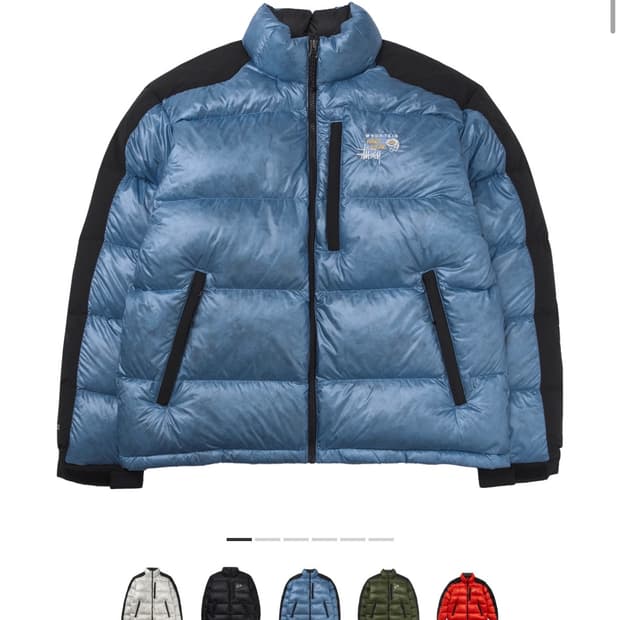 삽니다)) 스투시 x 마운틴 하드웨어 서브제로 다운 자켓 나이트릭 블루
