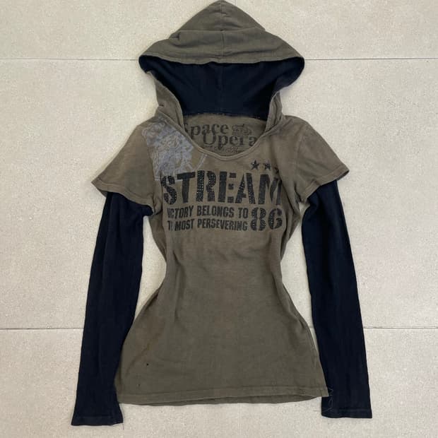 레터링 레이어드 후디