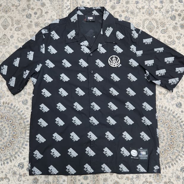 NBA 샌안토니어 스퍼스 프린트 면셔츠 XL