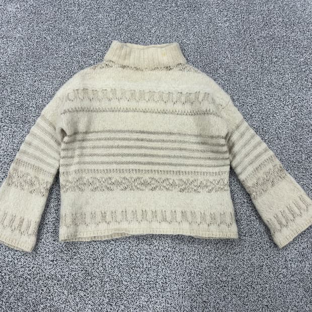 폴로 랄프로렌 울 알파카 실크혼방 크롭 목폴라