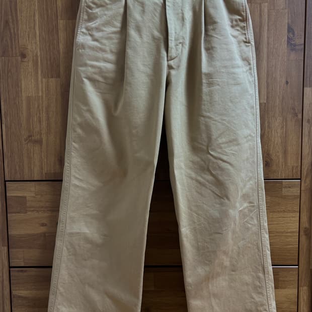 [3] 오라리 워시드 핀스 치노 원턱 팬츠 (카멜 브라운)