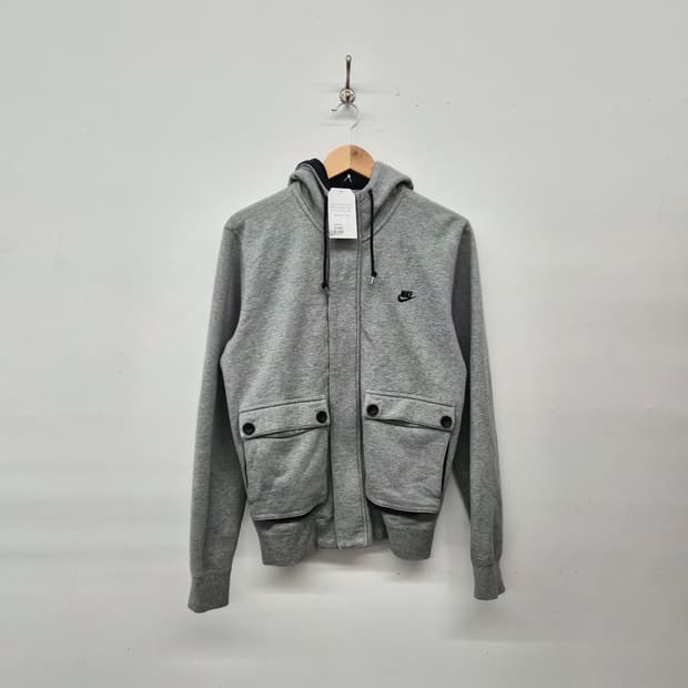 나이키 멀티포켓 그레이 후드 집업 자켓 남녀공용 S