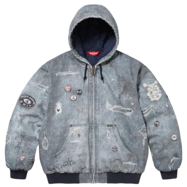 (S) 슈프림 HJR 트롱프뢰유 후드 워크자켓 블루