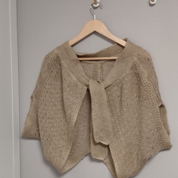 빈티지 타이 숄 드레이프 가디건