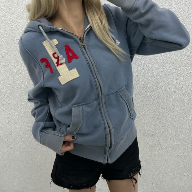 아베크롬비 패치로고 소라 후드집업 S