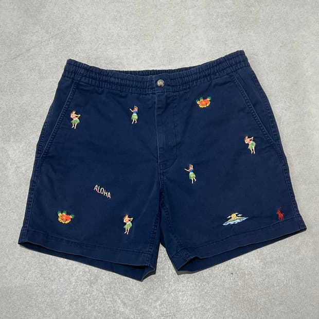 폴로 랄프로렌 하와이 자수 하프팬츠 s10876