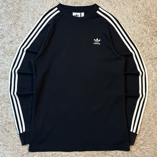 아디다스 ADIDAS 파이어버드 스포티 사이드라인 롱슬리브 블랙