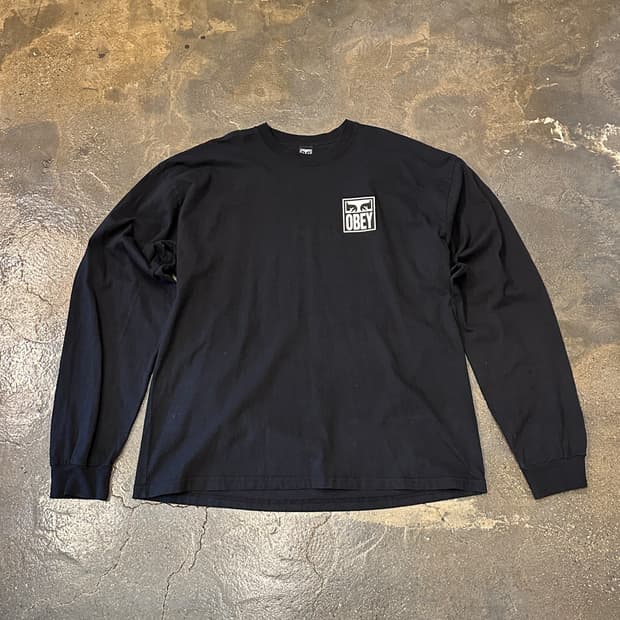 OBEY 오베이 블랙 롱슬리브 XXL