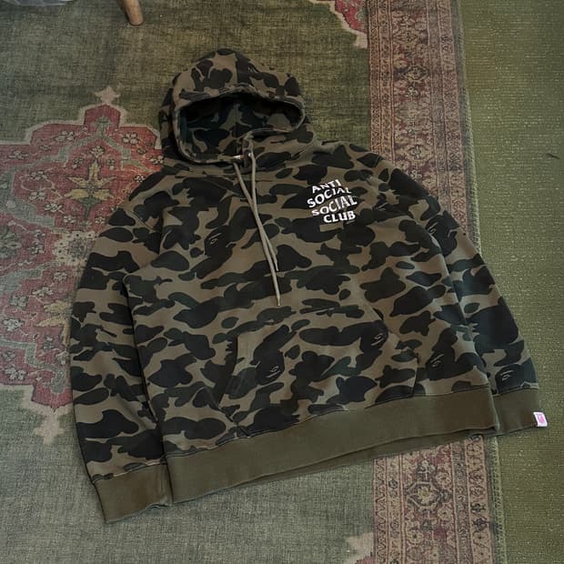 베이프 x 안티소셜 후드 티셔츠