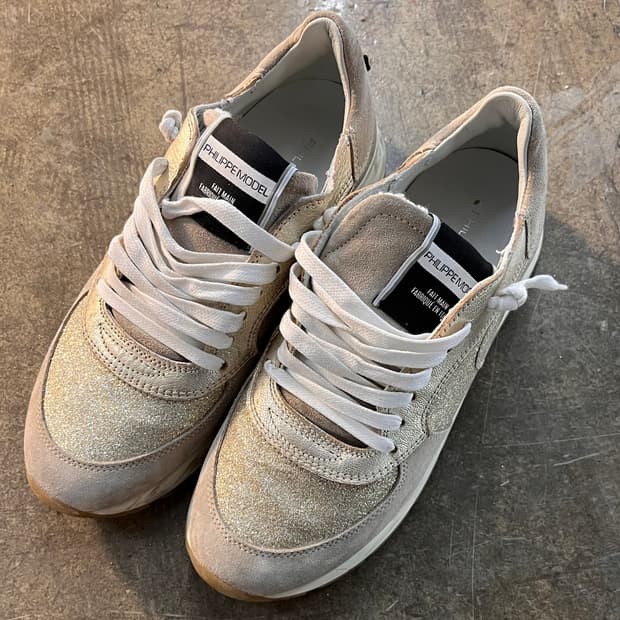 필립모델 여성 스니커즈 골드 37