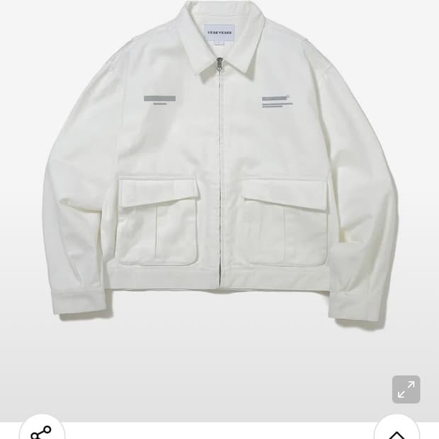 예스아이씨 오버핏 부드러운 메쉬 코튼 트러커 봄버 자켓 _ 아이보리 M