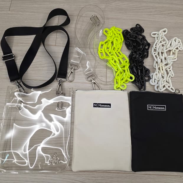 미메시스 가방 풀구성 새상품 연출사진있어요