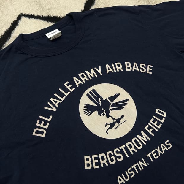 [XL]아웃스탠딩 육군 항공대 반팔/네이비