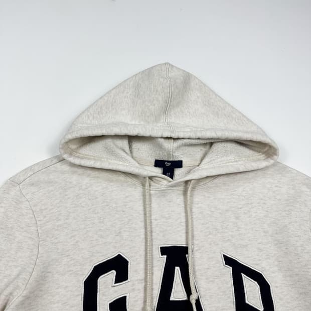 갭 gap 빅로고 오트밀 후드티 (S)