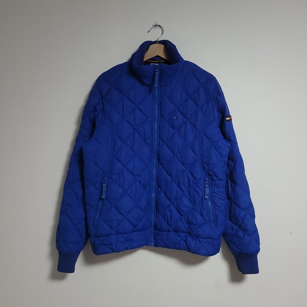 (L) 타미힐피거 블루 퀼팅 패딩 점퍼