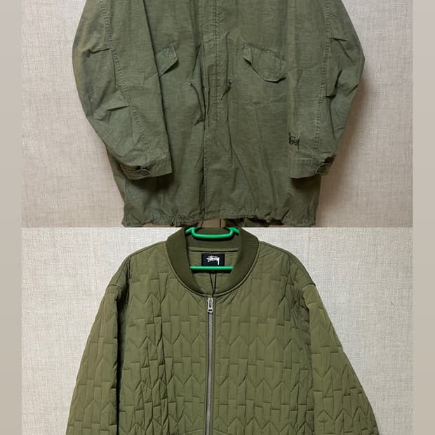 스투시 나이코 피쉬테일+워크기어 퀼팅 라이너 자켓