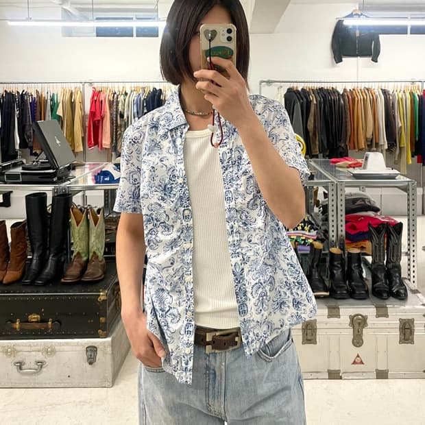 BURBERRY porcelain pattern shirt 도자기 셔츠