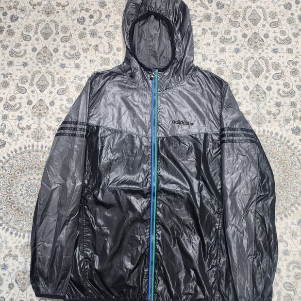 아디다스 삼선 네오 유광 후드 바람막이 XO
