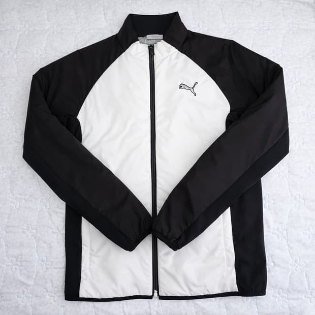 푸마 PUMA 블랙 화이트 배색 집업 M사이즈