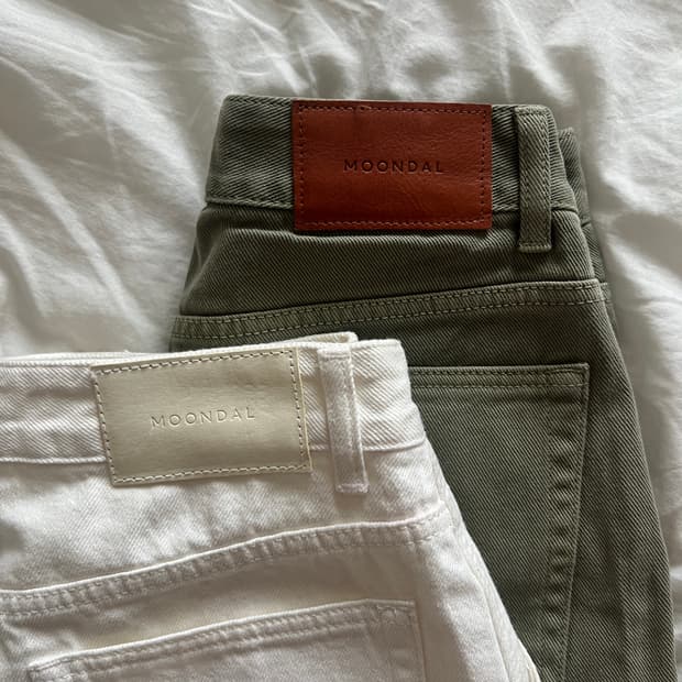 Moondal 문달 다잉 핀턱 워싱 데님쇼츠 white/s