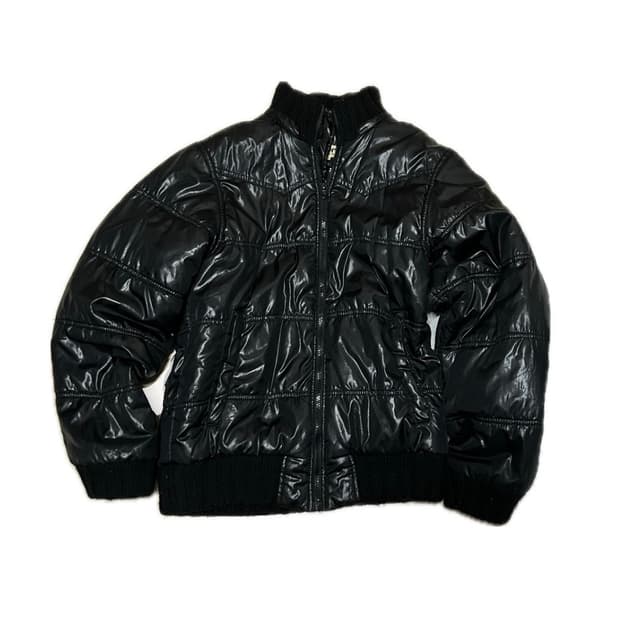 빈티지 폴리 유광 패딩