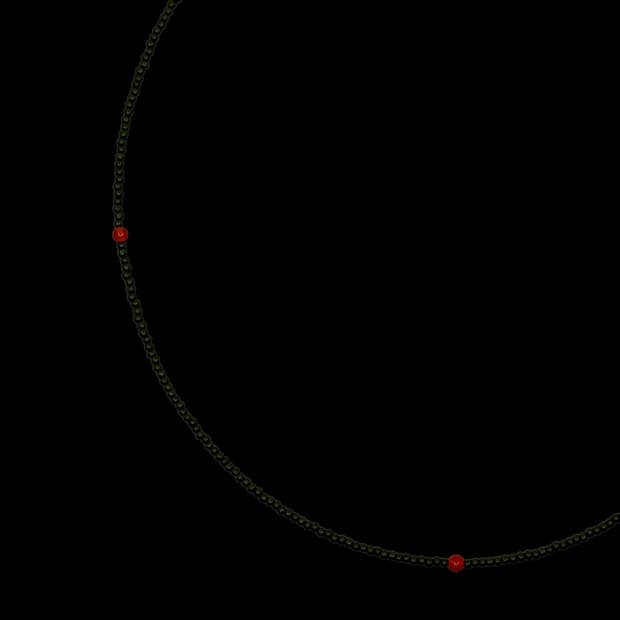 Green pulse necklace 