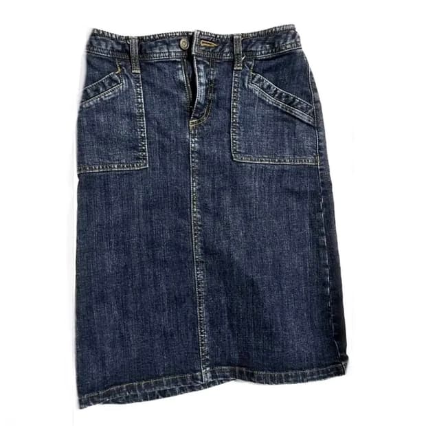 Denim midi skirt 데님 미디 청치마