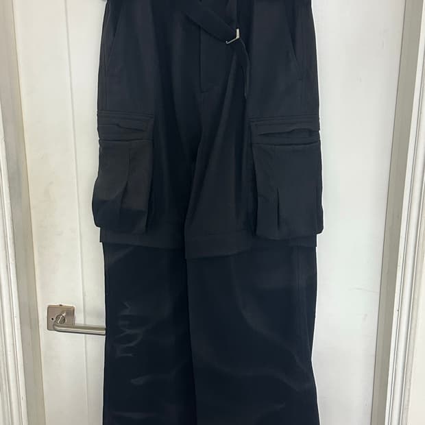 지용킴 썬블리치드 디테처블 와이드 트라우저 네이비 L