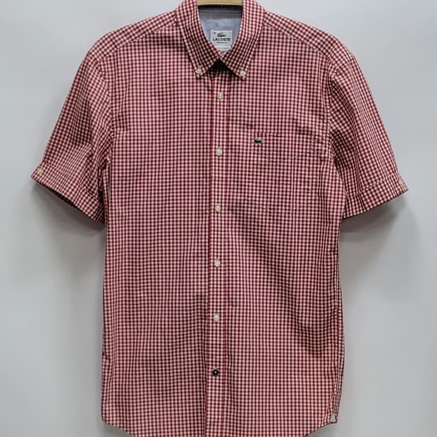 (새상품) LACOSTE 라코스테 레귤러핏 체크 셔츠 / 남 38 (M)