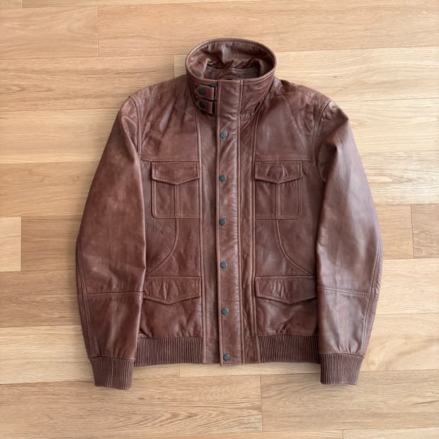 Dkny 양가죽 레더 자켓 L