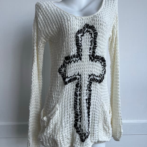 Heaven and Earth 크로스 크로쉐 니트