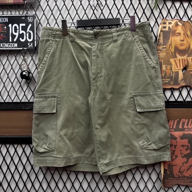 00s GAP 노르망디 카고 반바지 사이드 포켓 포인트 카키