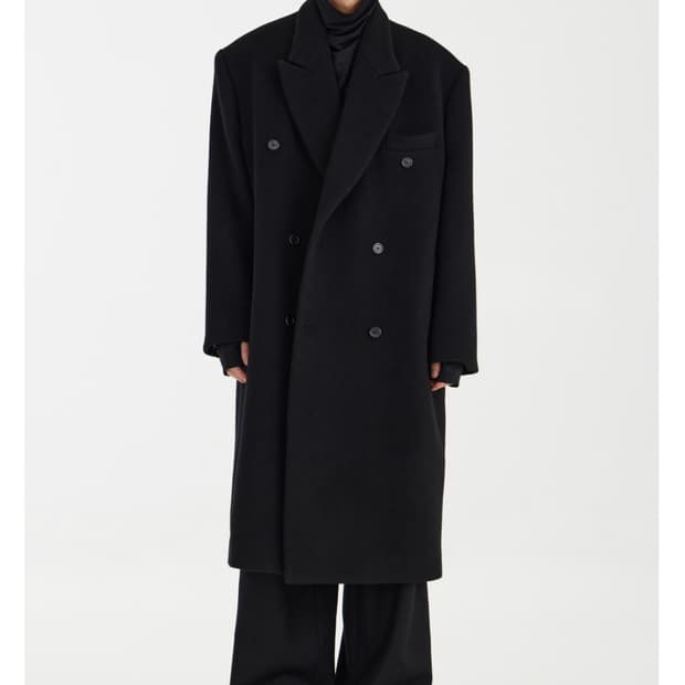유스 오버사이즈드 더블 코트 m