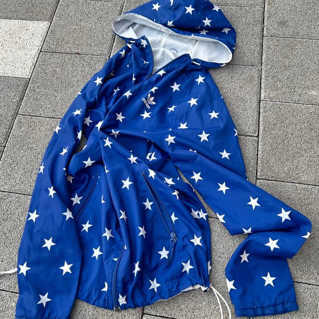 *RARE* 아디다스 별 도트 리버시블 바람막이