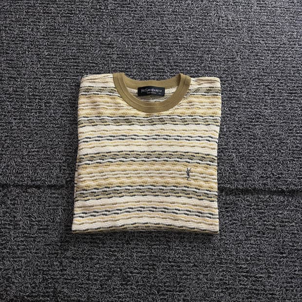90s 입생로랑 YSL 아카이브 스트라이프 패턴 니트 5138
