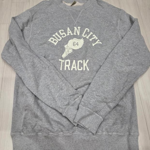 반츠 프린팅 그레이 라운드 스웻 L