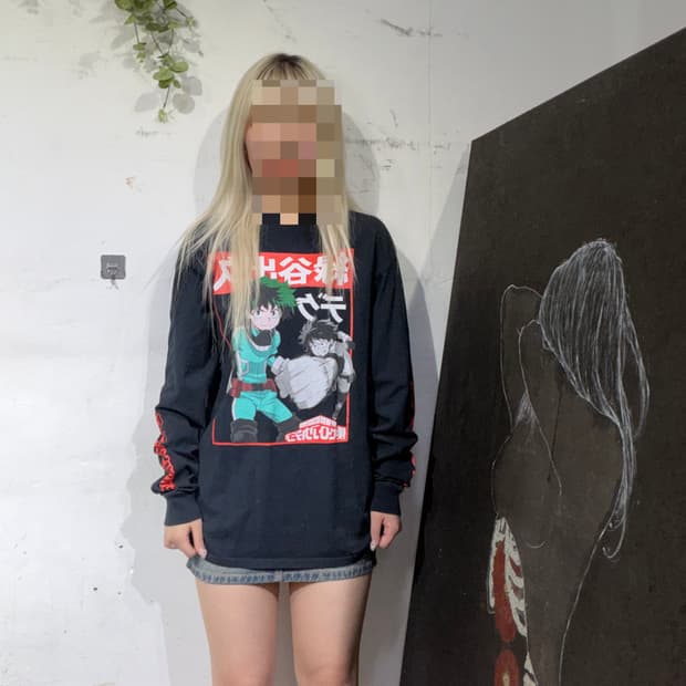 나히아 미도리아 이즈쿠 롱 슬리브 긴팔 티셔츠 M