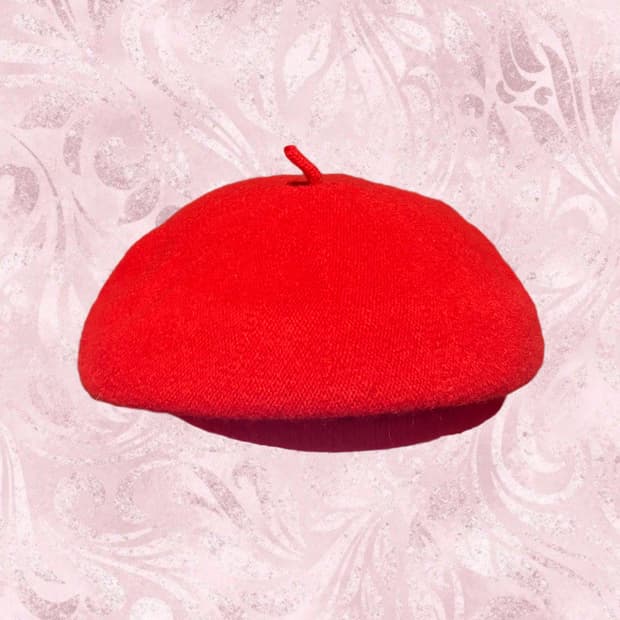 빈티지 레드 베레모