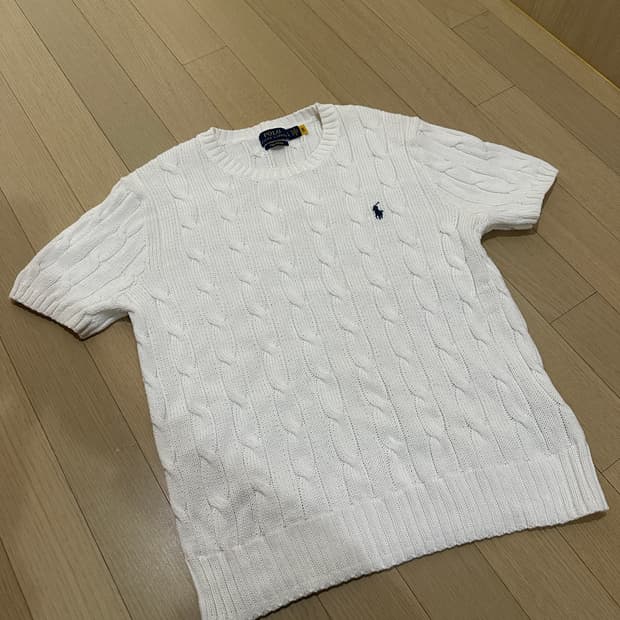 폴로 랄프로렌 케이블 반팔니트 피마코튼 LG (QR정품인증)