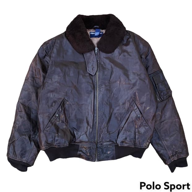 [L~XL] 폴로 스포츠 B15 가죽 패딩 자켓
