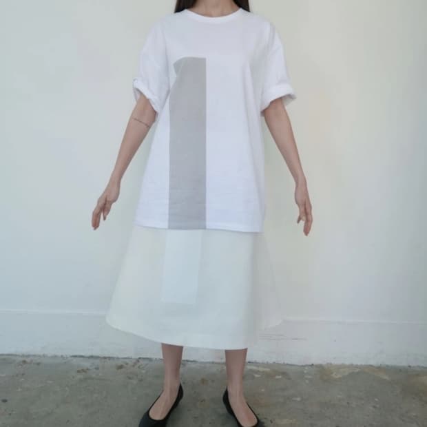 애옹쓰 Ne- Sleeve T-Shirts White ver. 