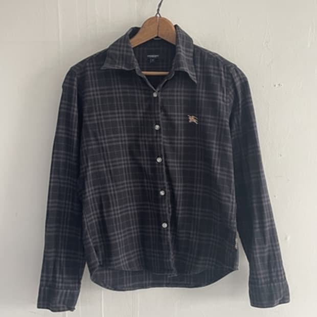 Burberry black check shirt