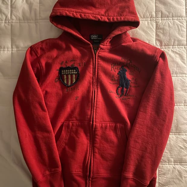 폴로 랄프로렌 빅포니 성조기 후드집업 