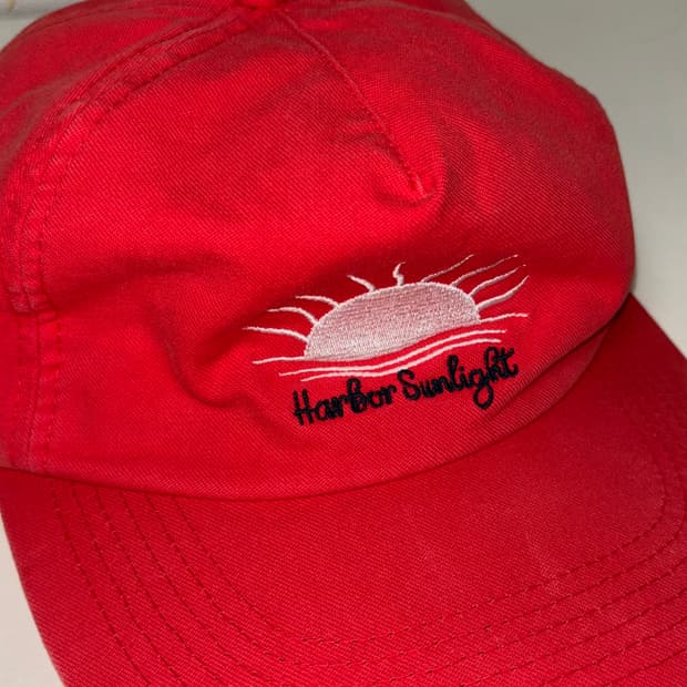 VTG 워시드 선라이트 볼 캡 레드