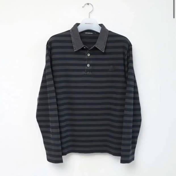 해칭룸 스트라이프 VTG 긴팔 폴로티 3