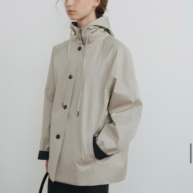 유라고 리버 후디드 하프 점퍼 후드 자켓 urago