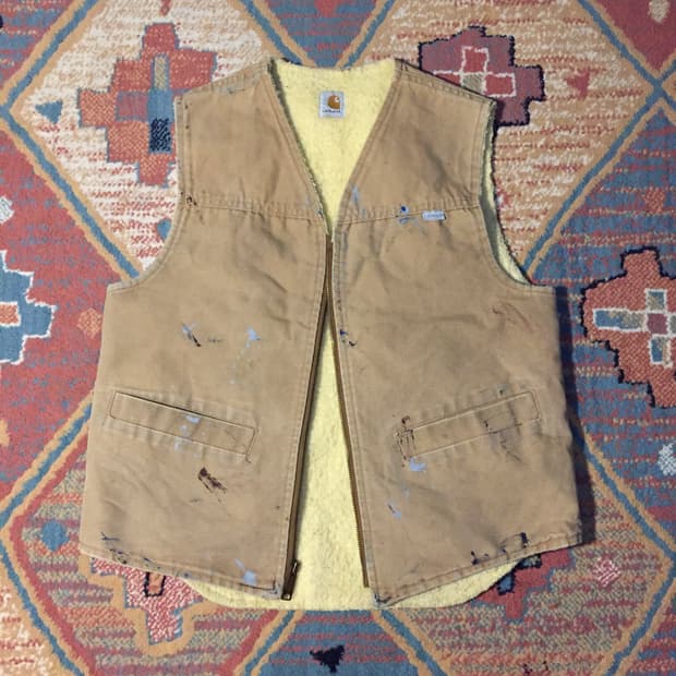 90‘s 칼하트 덕 캔버스 쉐르파 베스트 자켓