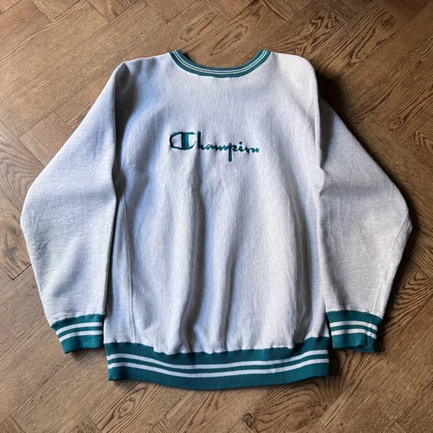 [XL]90's 챔피온 리버스위브 Made in USA 스펠아웃 스웻셔츠